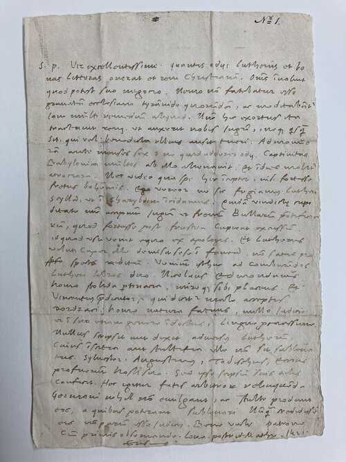 Eigenhandig geschreven brief van Erasmus 